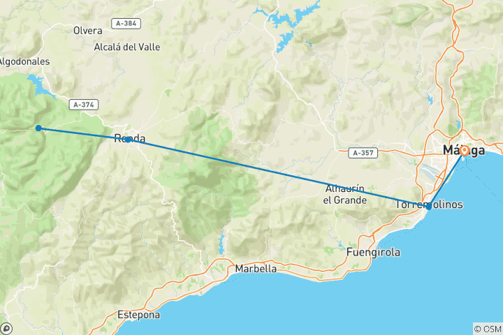 Carte du circuit Randonnée dans les hauts lieux de l'Andalousie (8 jours)