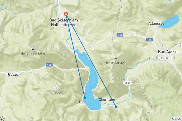 Carte du circuit Journées d'aventure dans la région de Dachstein (5 jours)