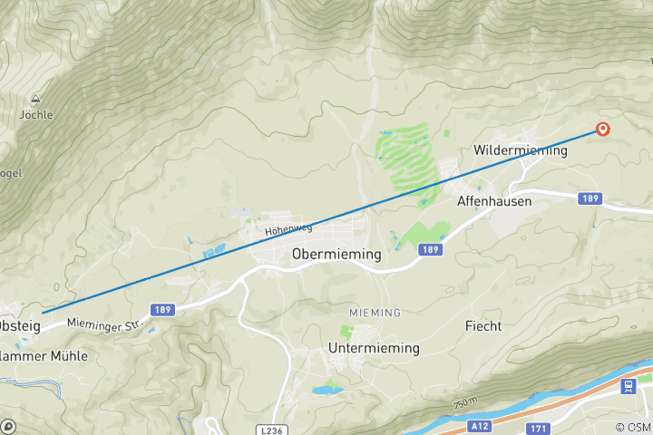 Karte von Weihnachten am Mieminger Plateau für Singles und Alleinreisende (8 Tage)