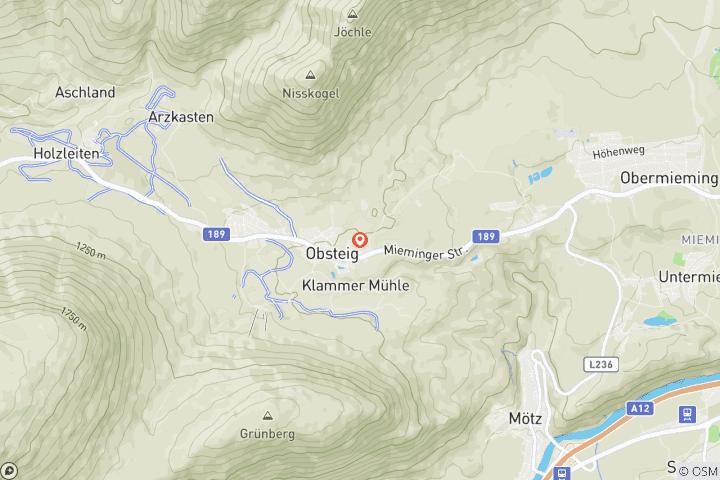 Kaart van Mieminger Plateau voor singles en soloreizigers (7 dagen)
