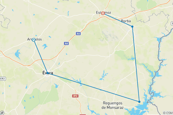 Carte du circuit Portugal - Châteaux et vin (8 jours)