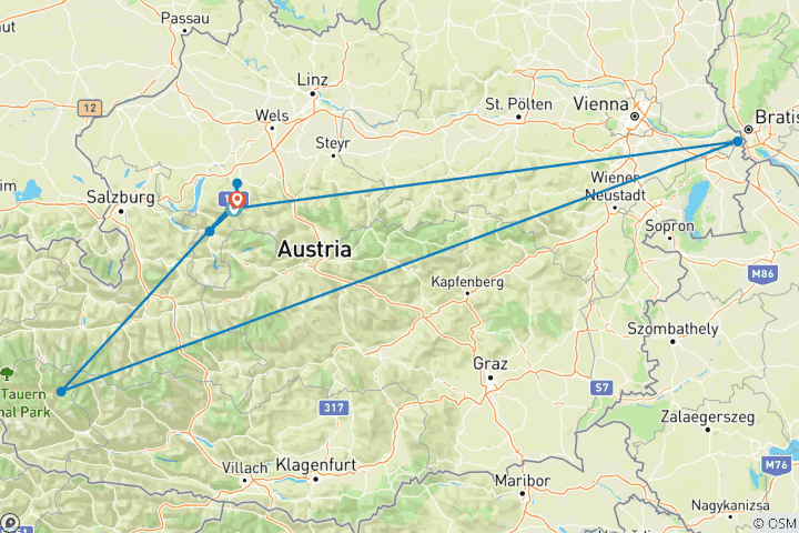 Carte du circuit Journées d'activités hivernales dans la région de Traunsee-Almtal (5 jours)
