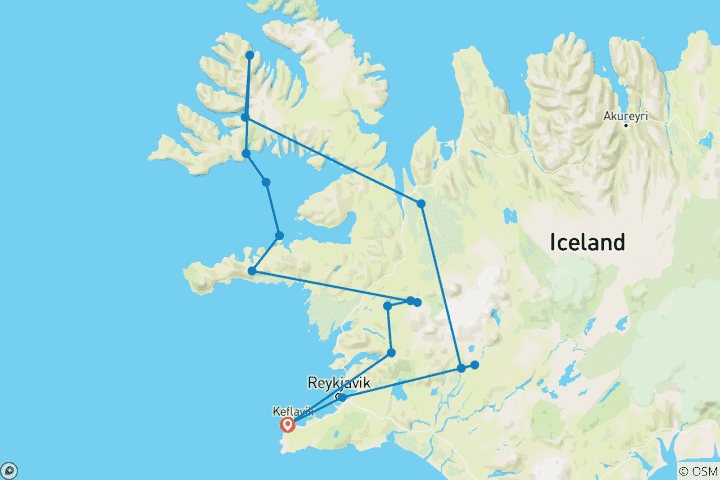 Map of Die Magische Runde durch Island (15 Tage)