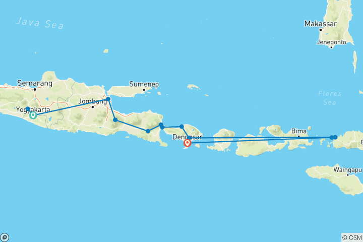 Map of Indonesien: Komodo (19 Tage)