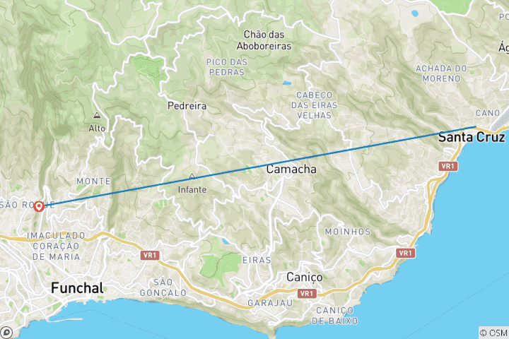 Map of Portugal - The Hiking Island of Madeira 8 Days