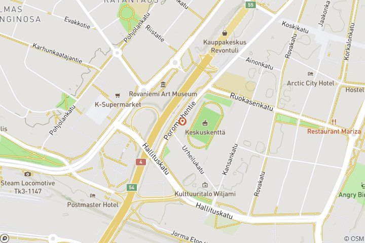 Karte von Neujahr Rovaniemi (5 Tage)