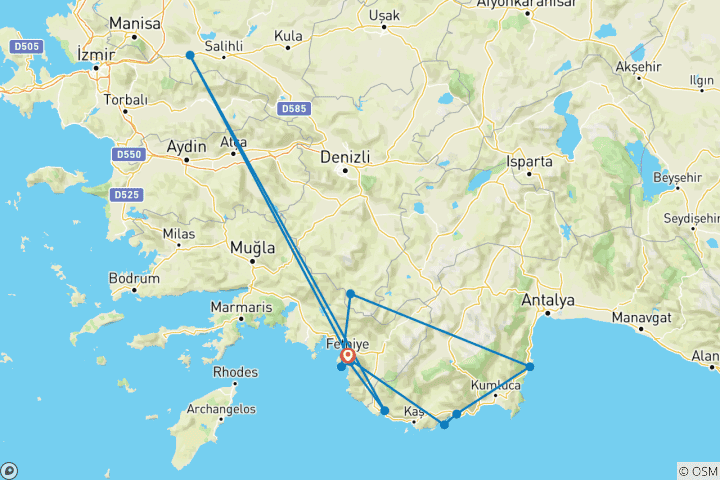 Map of Cruise Turkey - 8 days