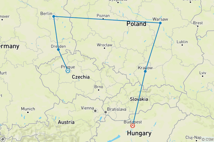 Carte du circuit Explorateur de l'Europe de l'Est
