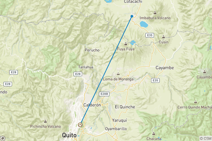 Karte von Bergwandern auf Ecuador’s Vulkanen (10 Tage)