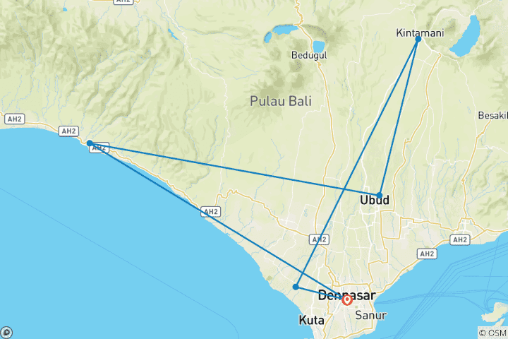 Carte du circuit Bali Signature : Ride the Waves, Rise with Batur