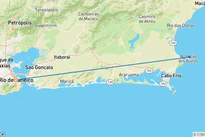 Map of Brazil: Búzios - 4 days