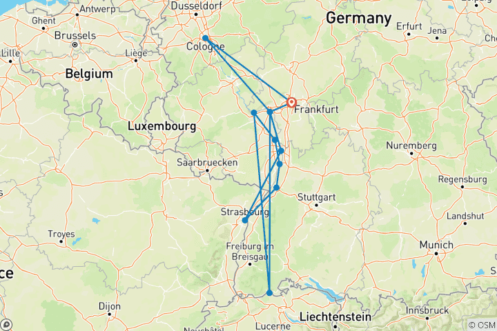 Map of Legends of the Rhine RIVER DIAMOND Standard