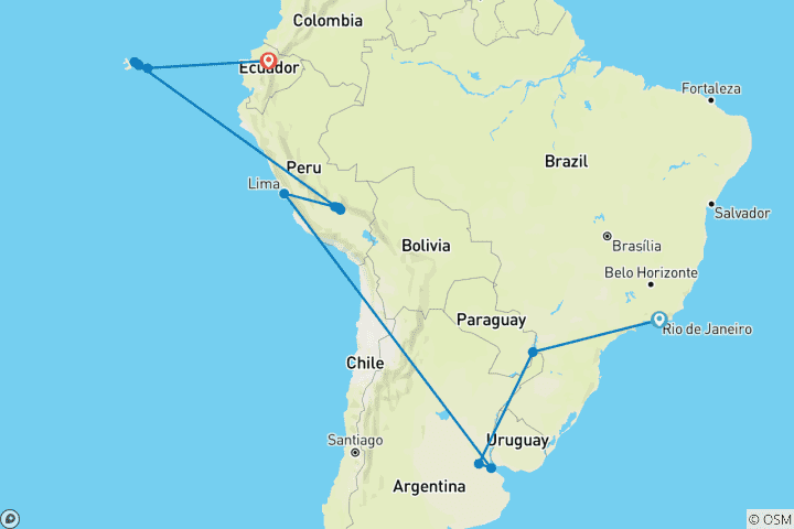 Map of South America Revealed (Galapagos East Cruise)
