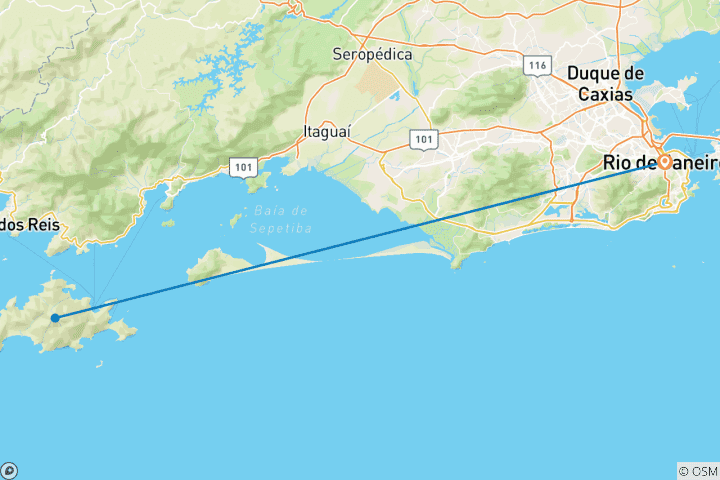 Carte du circuit Brésil : Rio de Janeiro et Ilha Grande - 7 jours