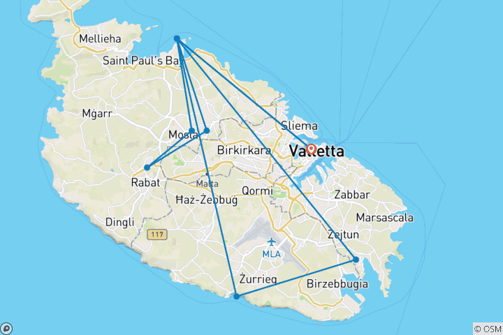 Map of Valletta and the Hidden Gems of Malta