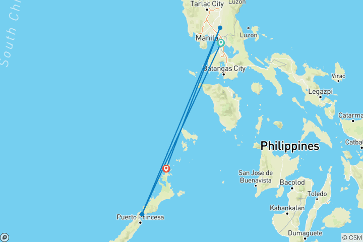Map of Philippines Palawan Island Getaway