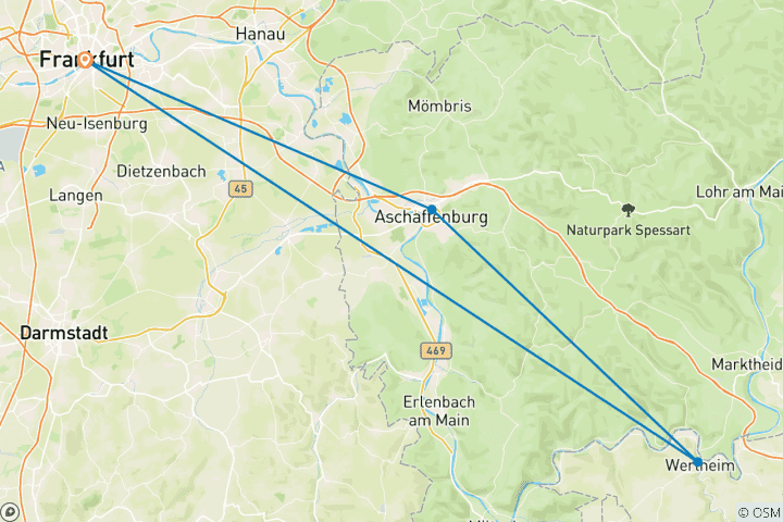 Carte du circuit Courte croisière Main 2025