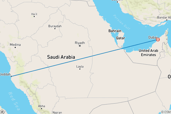 Karte von JEDDAH & DUBAI VALUE FIT TOUR