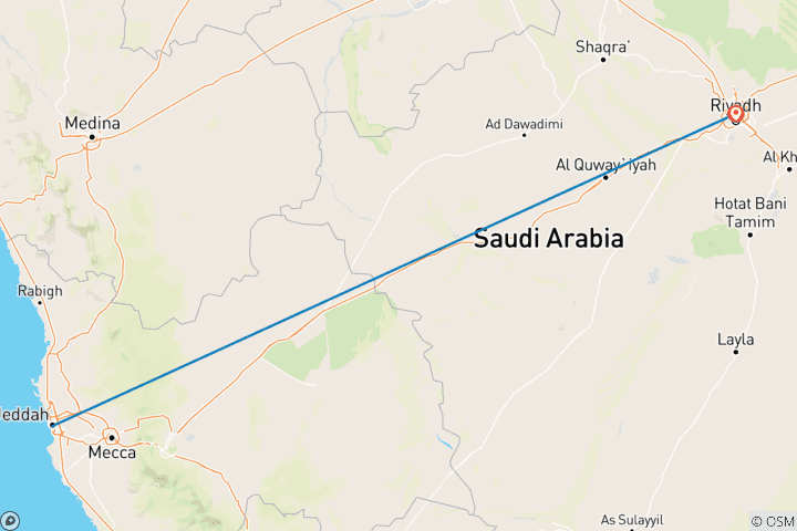 Map of JEDDAH & RIYADH VALUE FIT TOUR