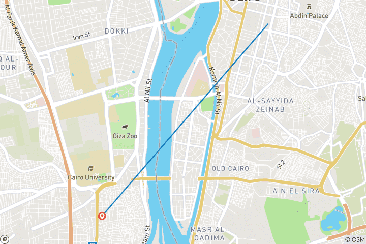 Kaart van Transfer: Enkele reis luchthaven Caïro (aankomst of vertrek)