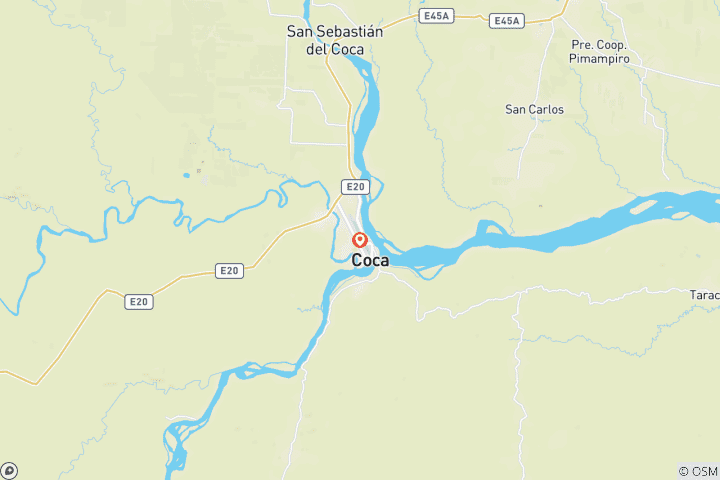 Map of Amazon Expedition in Yasuní – 6 Days