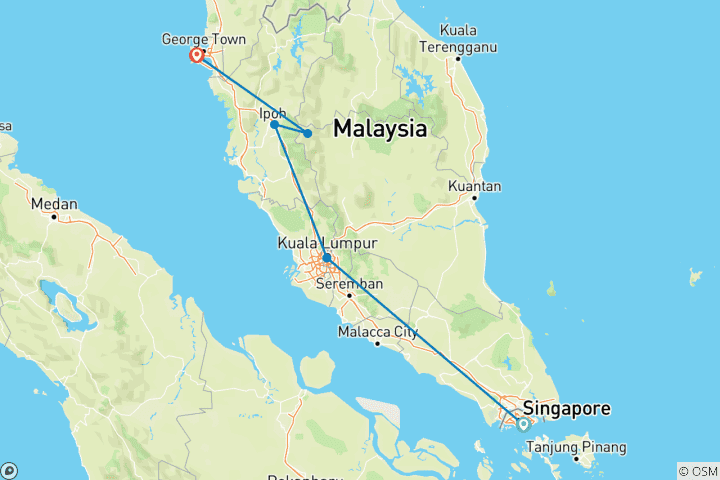 Map of Singapore to Malaysia Real Food Adventure