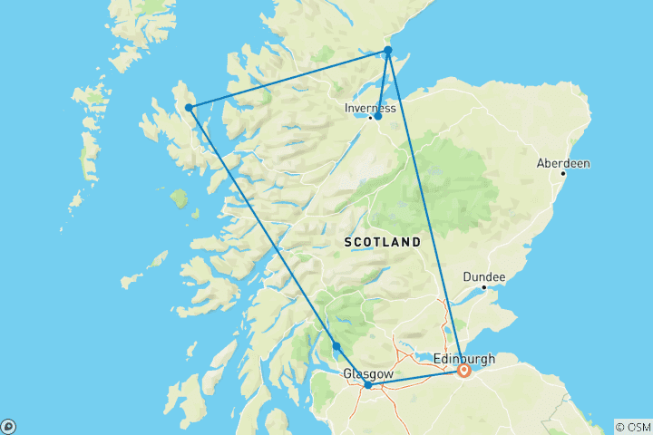 Map of Wild Scotland and Isle of Skye (Small Group)
