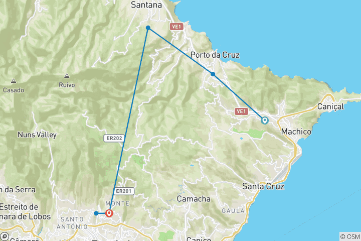 Carte du circuit Randonnée plaisir à Madère (7 jours)