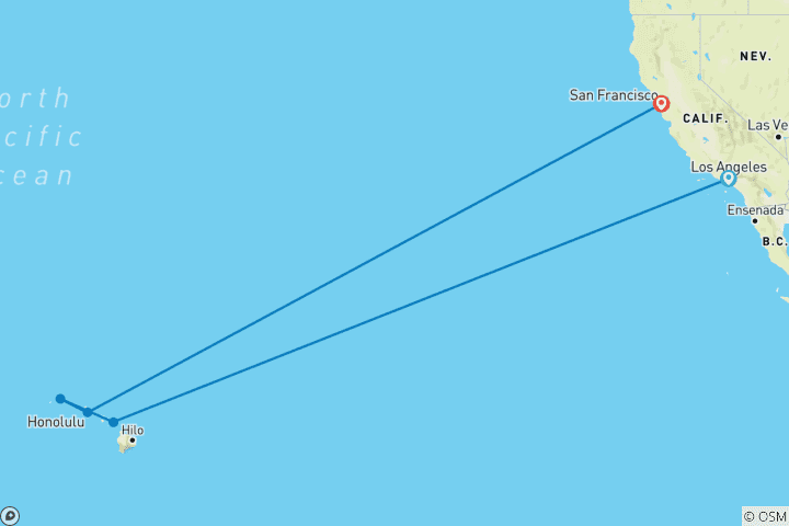 Kaart van Hawaii van Shoppinator: Aloha ontmoet Los Angeles & San Francisco