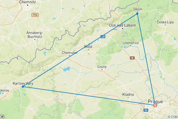 Map of Czech Republic Short Break: Prague & Culture