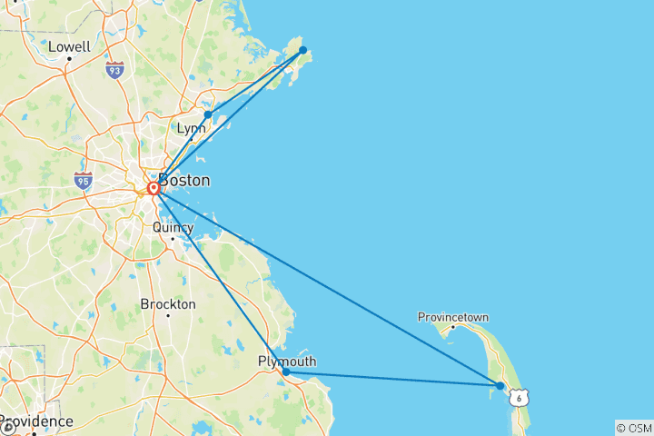 Map of Best of Boston & Massachusetts - 4 days