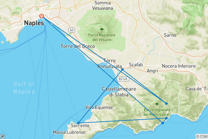 Map of Amalfi Coast Discovery