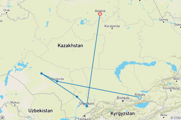 Karte von Founder's Tour - Hinter dem Eisernen Schleier: Die verbotene Route