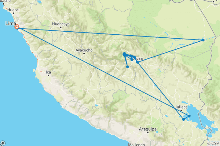 Carte du circuit Le vrai Pérou