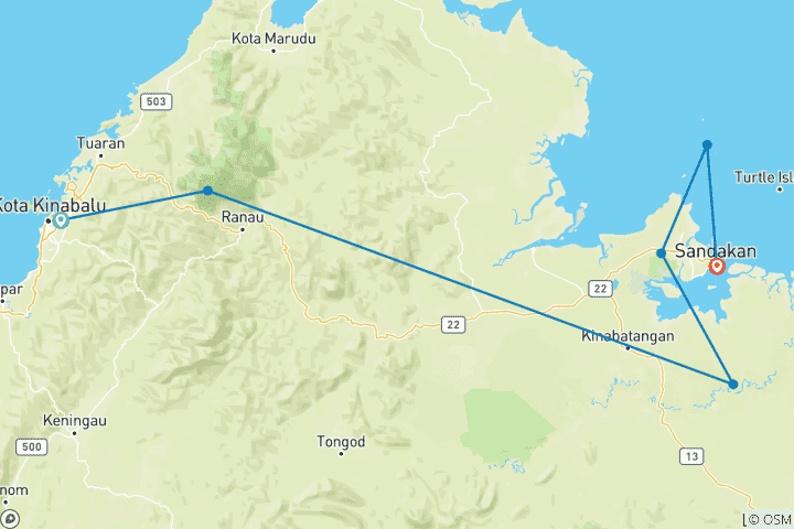 Map of Sabah Adventure