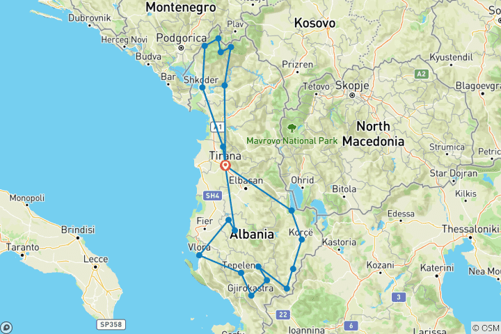 Carte du circuit Hors du monde, 13 jours dans des lieux insolites
