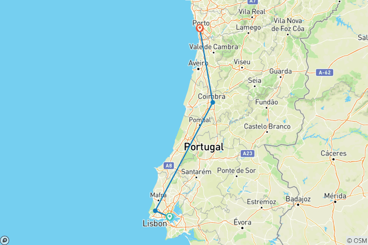Carte du circuit Premium Portugal
