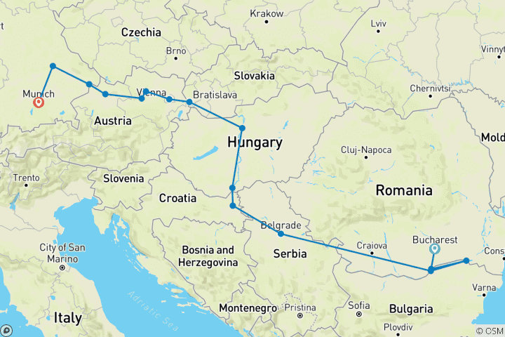 Map of Eastern Europe & Balkans Unveiled & Gems of the Danube