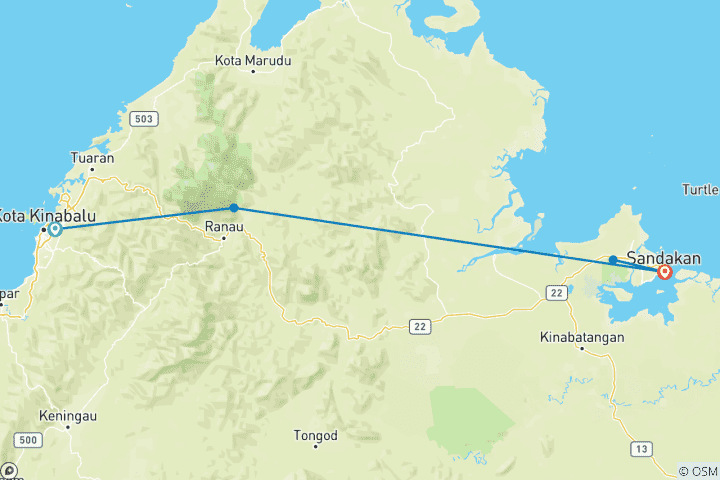 Map of Borneo Family Holiday