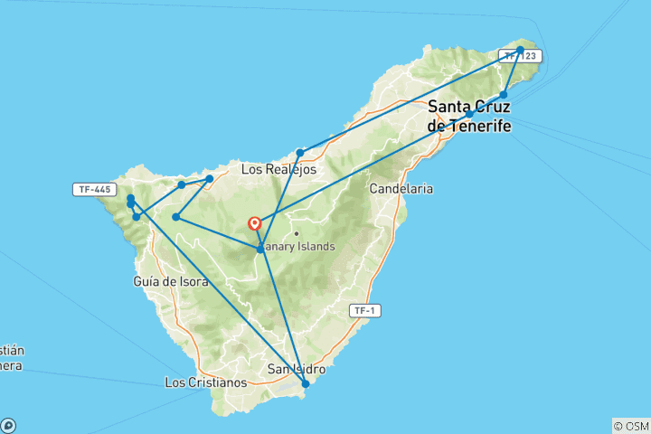 Carte du circuit Tenerife : l'île hors des sentiers battus