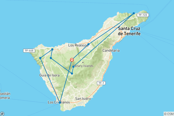 Carte du circuit Tenerife : quand la nature raconte des histoires