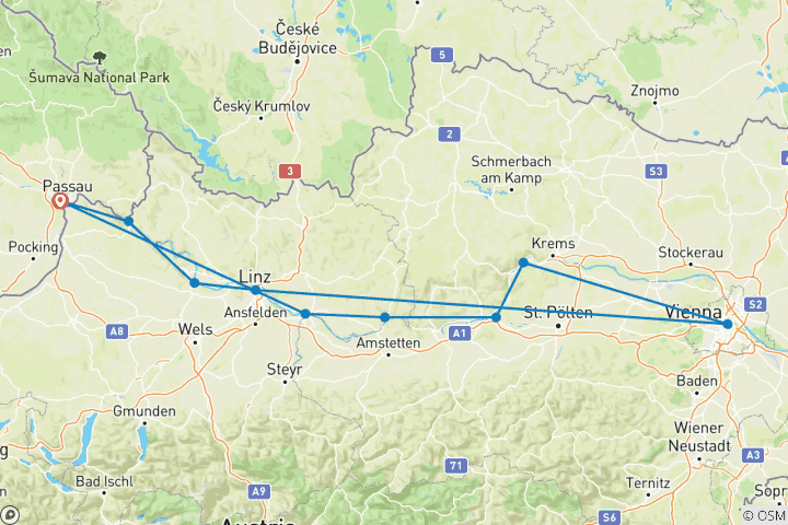 Map of MS Lisabelle - Danube impressions