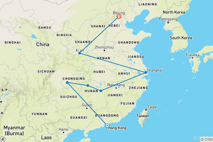 Map of China Adventure