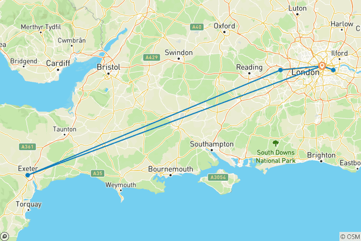 Map of Zur Tea Time in England