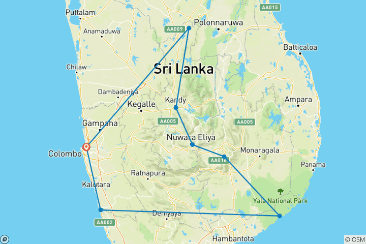 Map of Das Beste aus Sri Lanka