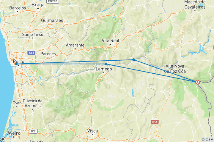 Carte du circuit De Madrid à Duero, MS Douro Cruiser : Vega de Terrón - Vega de Terrón (6 jours)