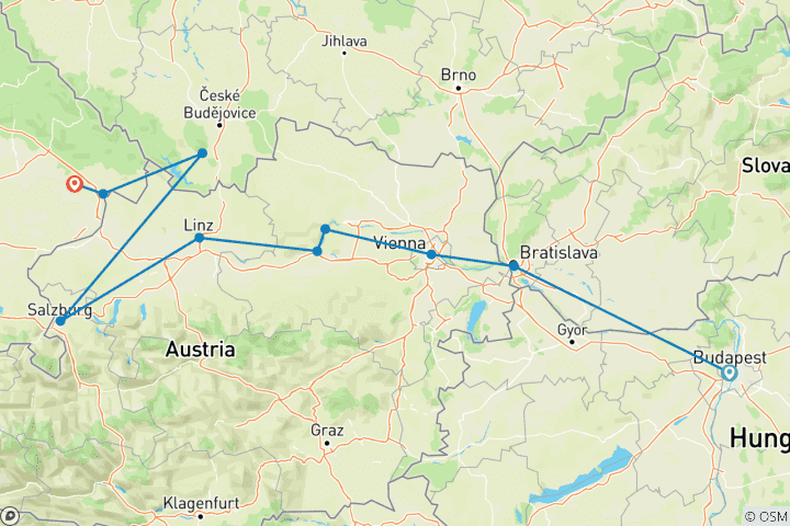 Carte du circuit Magna sur le Danube (Délices de Pâques) 2026