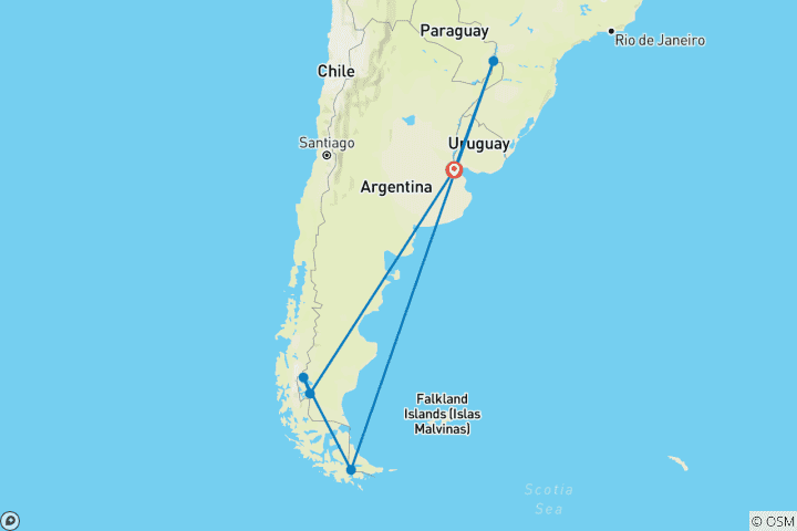 Map of Wild Patagonia Experience – Smart Adventure