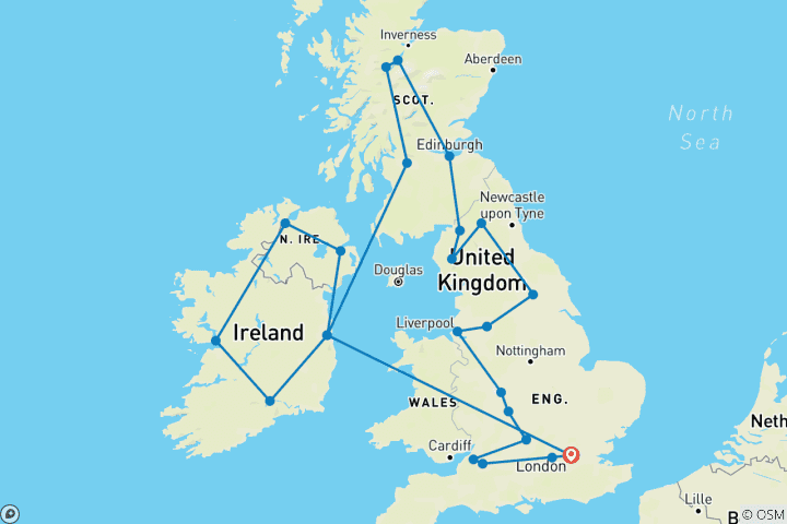 Map of Great Britain and Ireland Reunion 35 to 45 (Reunion)