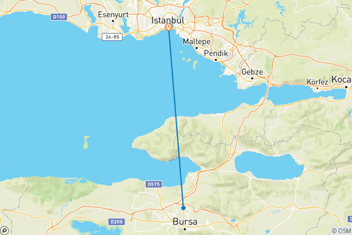 Carte du circuit Escapade hivernale de 5 jours à Istanbul et Bursa
